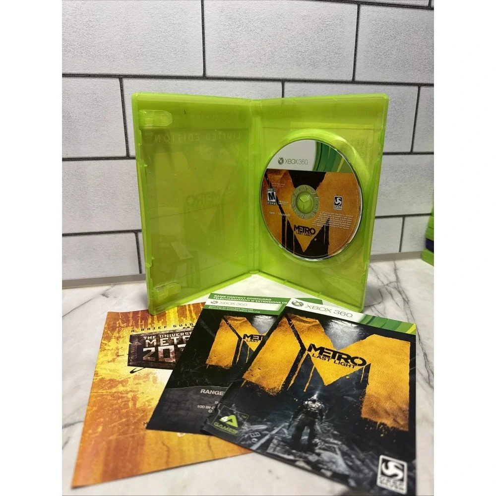 Metro: Last Light Limited Edition Microsoft Xbox 360 Complete CIB W/Mint Disc LN
